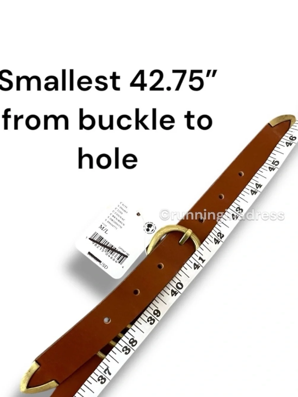 NWT Free People East Meets West Leather Belt Cognac Gold M/L Western Boho Large